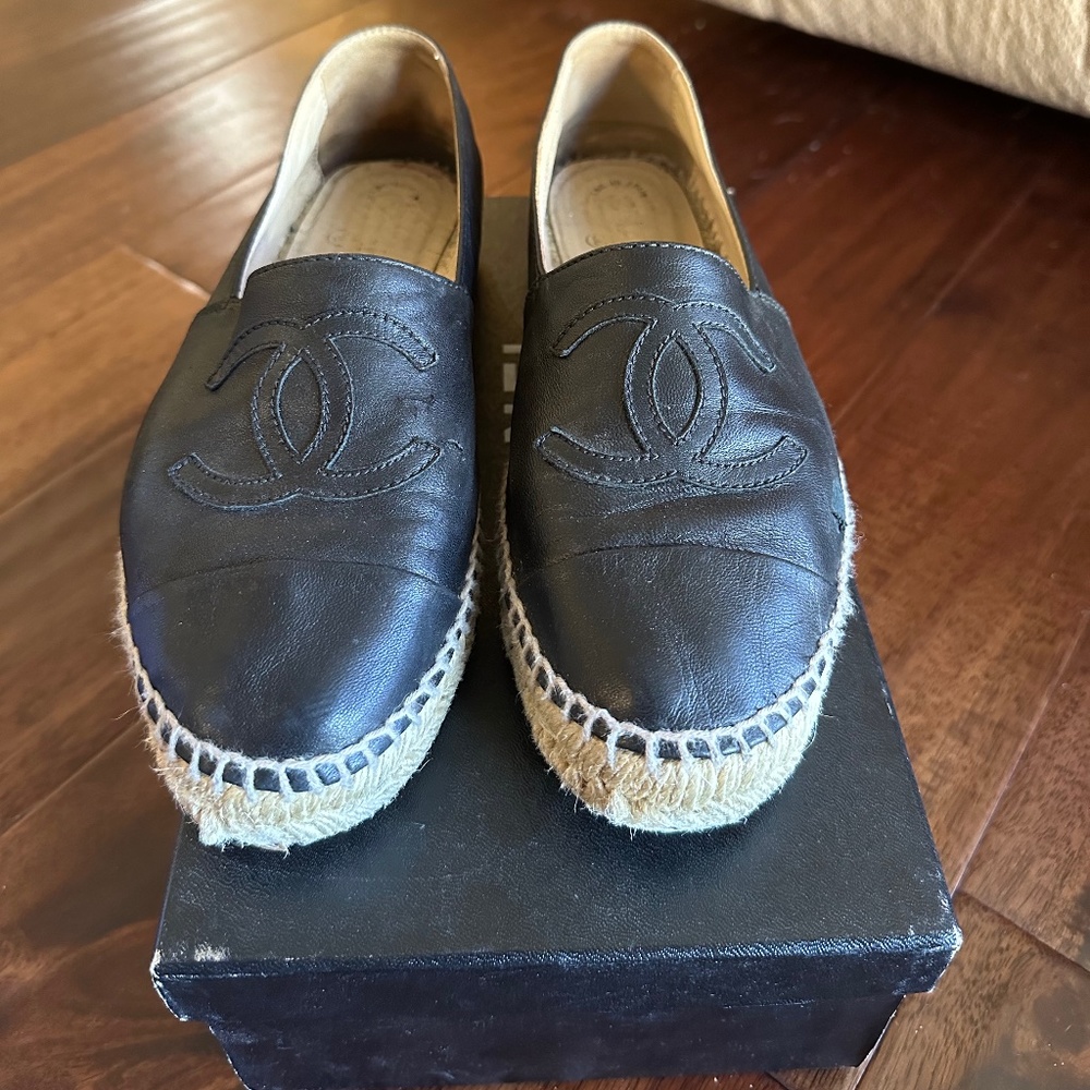 Chanel Espadrilles Black Size 37